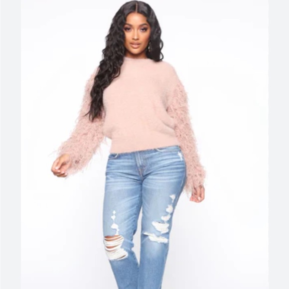 FASHIONNOVA | Cloudy skies fuzzy sweater - pink - Picture 2 of 7